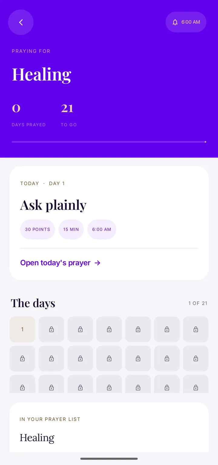 PrayerKey app: Morning & evening